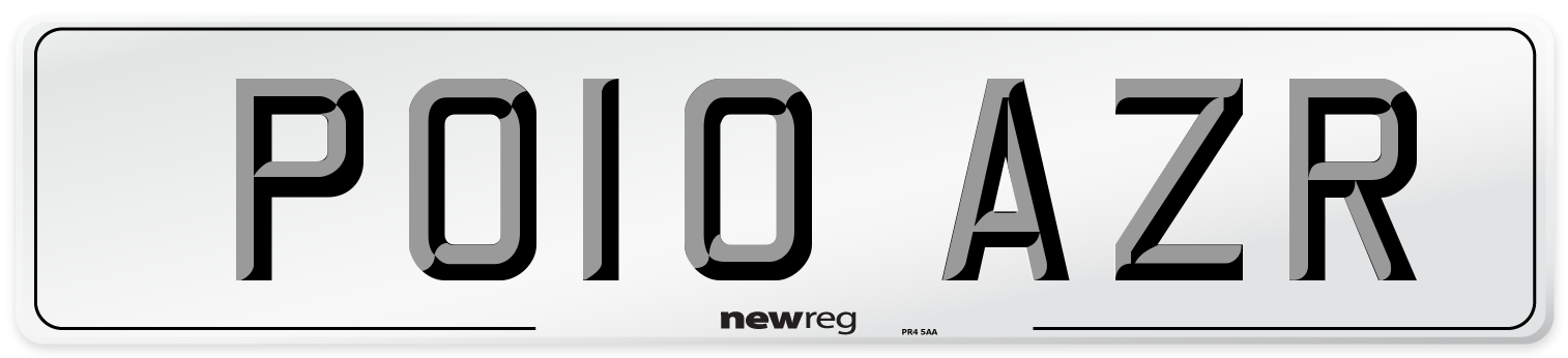 PO10 AZR Number Plate from New Reg